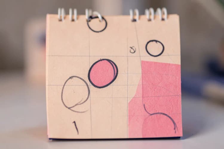 Um calendário com um círculo em volta de alguns dias, indicando a passagem do tempo.
